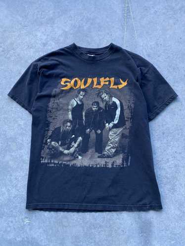 Rap Tees × Vintage Vintage 90s soulfly band t shir