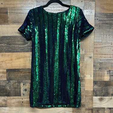 Love riche Green, blue & black sequin mini dress W