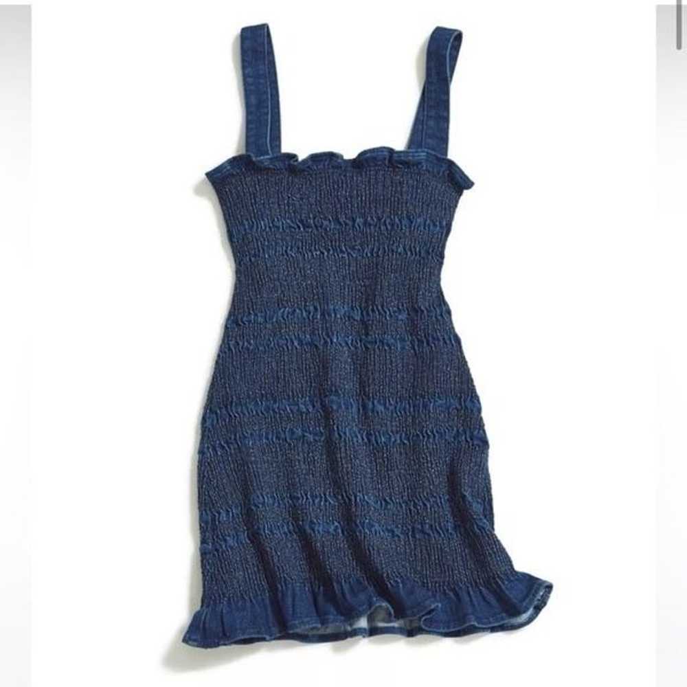 Urban Outfitters denim smocked mini dress size 6 - image 10