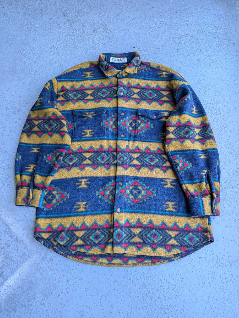 Bugle Boy × Flannel × Navajo Bugle Boy fleece fla… - image 5