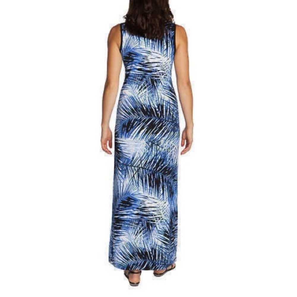 Mario Serrani Italy Blue Tropical Printed Maxi Dr… - image 2