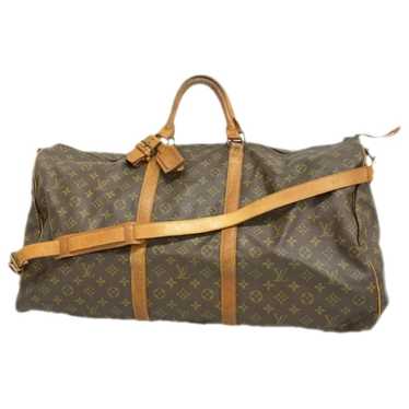 Louis Vuitton Keepall leather travel bag