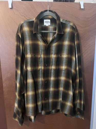 Vintage Throwing Fits Shadow plaid cropped flannel