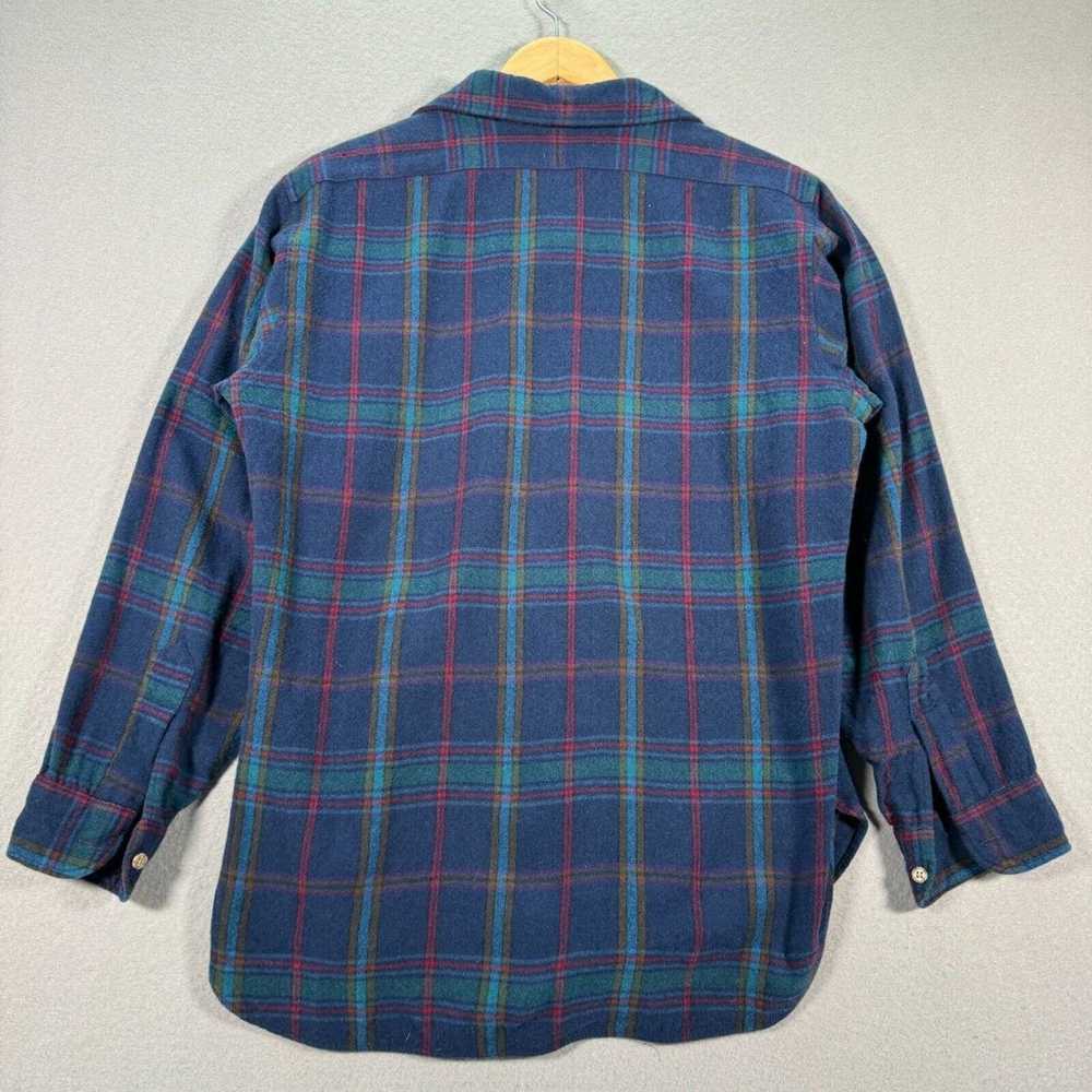 Vintage Pendleton Flannel Shirt Womens Large Blue… - image 2