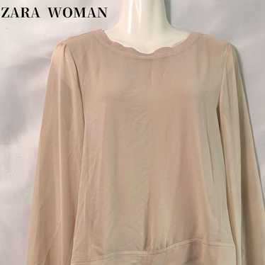 [Popular] Zara Woman Sheer Blouse Tank Top Dockin… - image 1