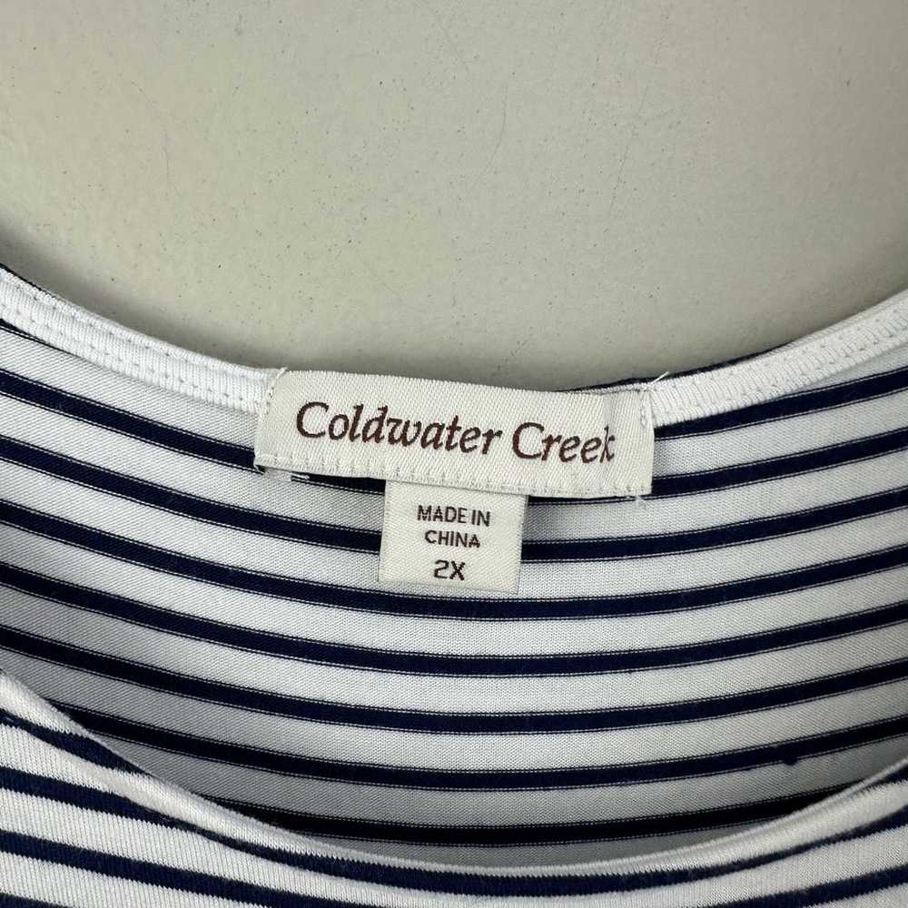 Coldwater Creek Blue White Stripe Colorblock Maxi… - image 5