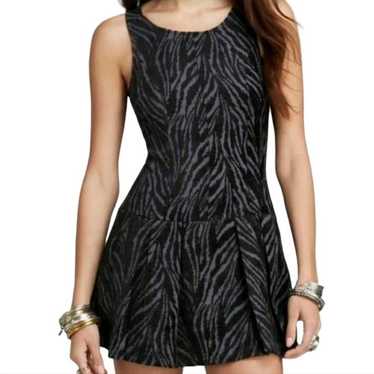 Free People zebra jaquard print mini dress size 6