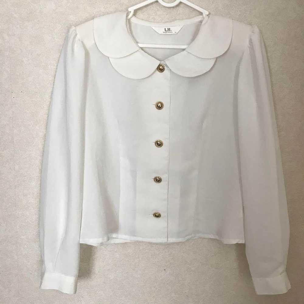 Tokyo Blouse Vintage Blouse Gold Buttons - image 1