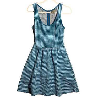 Maeve Anthropologie Sz S Blue and White Polka Dot… - image 1