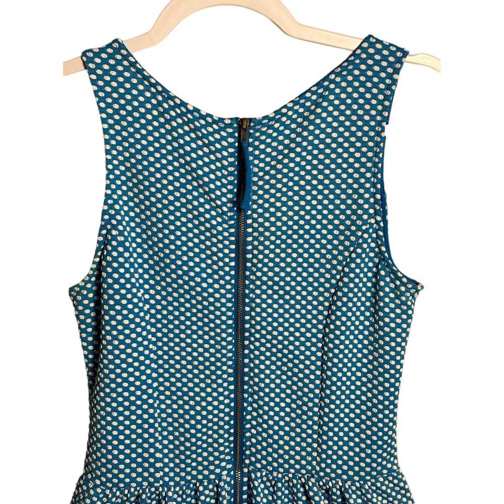 Maeve Anthropologie Sz S Blue and White Polka Dot… - image 4