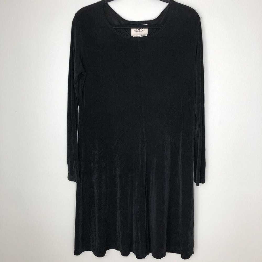 Flax By Jeanne Engelhart Medium Black Long Sleeve… - image 1