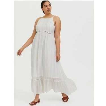 torrid Maxi Natural Woven Tiered Dress