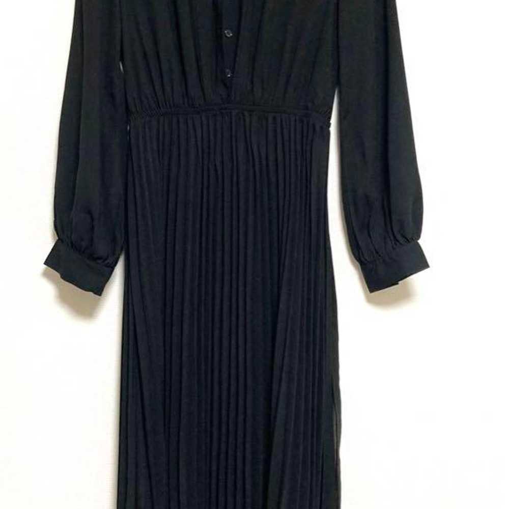 【IMINOARU】 Puff Sleeve Waist Mark Pleated Dress - image 1