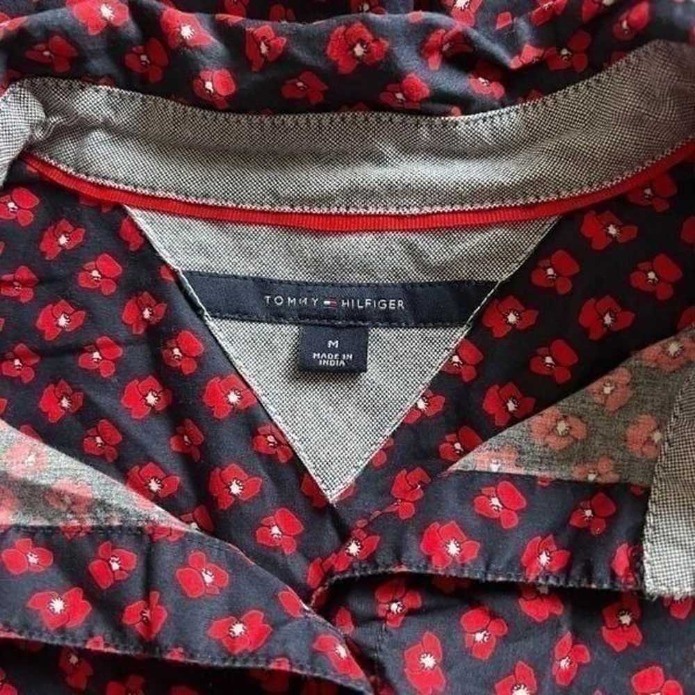 Tommy Hilfiger Navy & Red Floral Poppy Patterned … - image 10