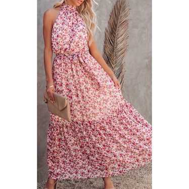 VICI Floral Chiffon Maxi Dress