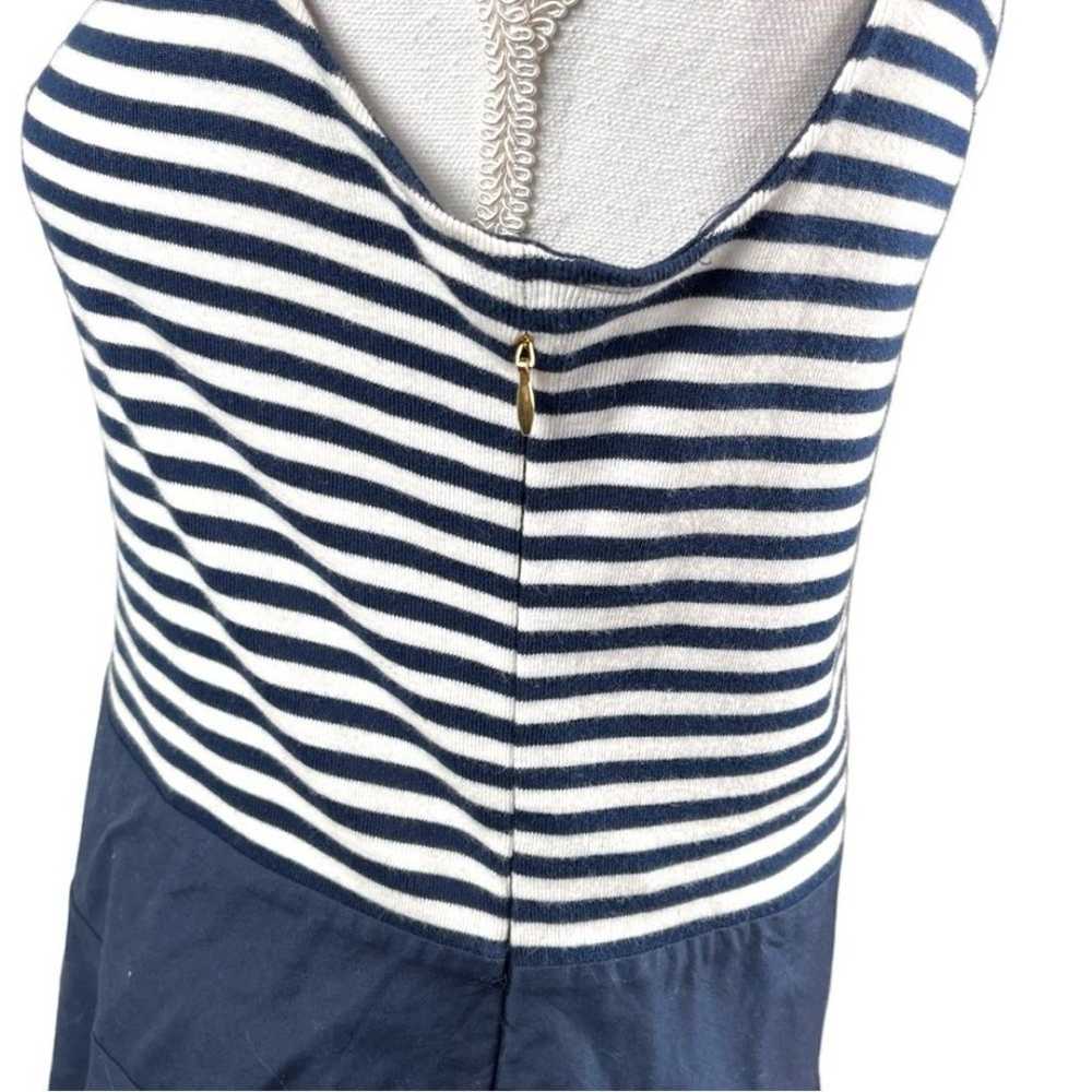 Lauren Ralph Lauren Blue White Stripe Shoulder & … - image 5