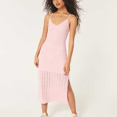 Hollister CROCHET-STYLE MIDI DRESS Large