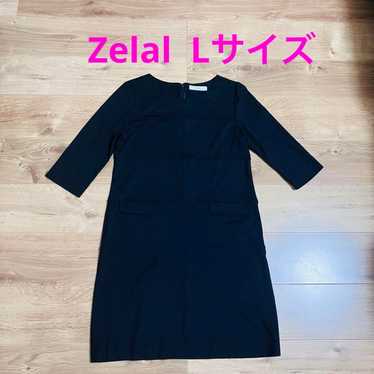 Zelal Black Seven-Quarter Length Knee-Length Dress