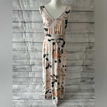 Calvin Klein maxi pink floral dress