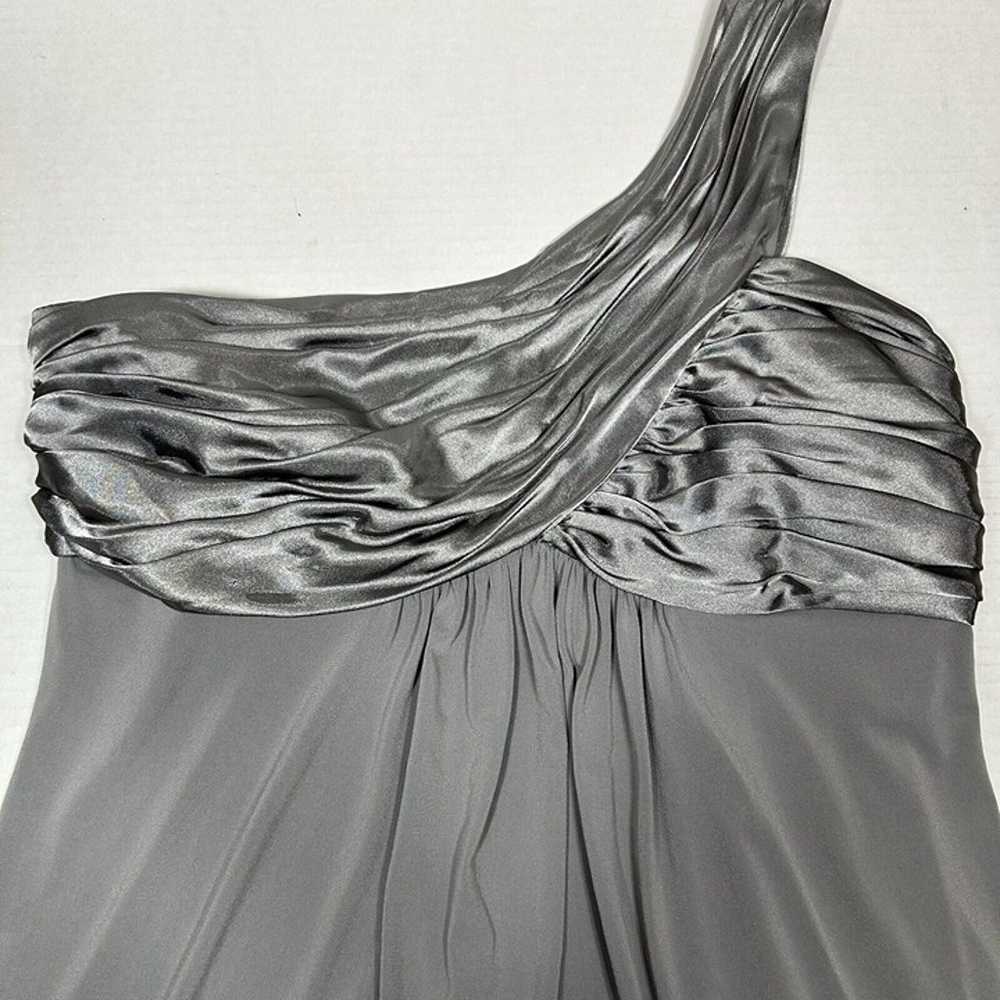 David's Bridal Gray One Shoulder Long Gown Prom D… - image 4