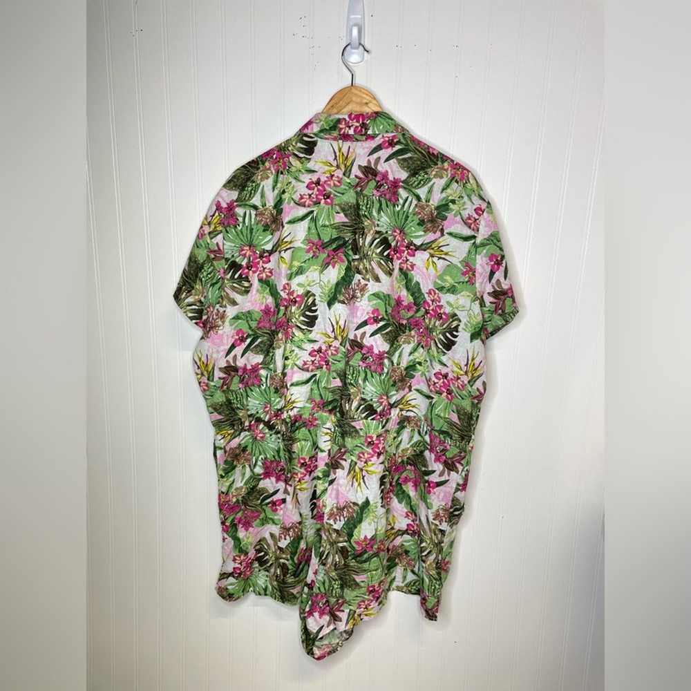 Victoria's Secret Pink Green Tropical Linen Cotto… - image 5