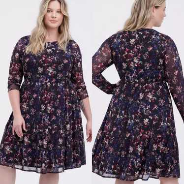 Torrid | Mesh Floral Ruffled Dress