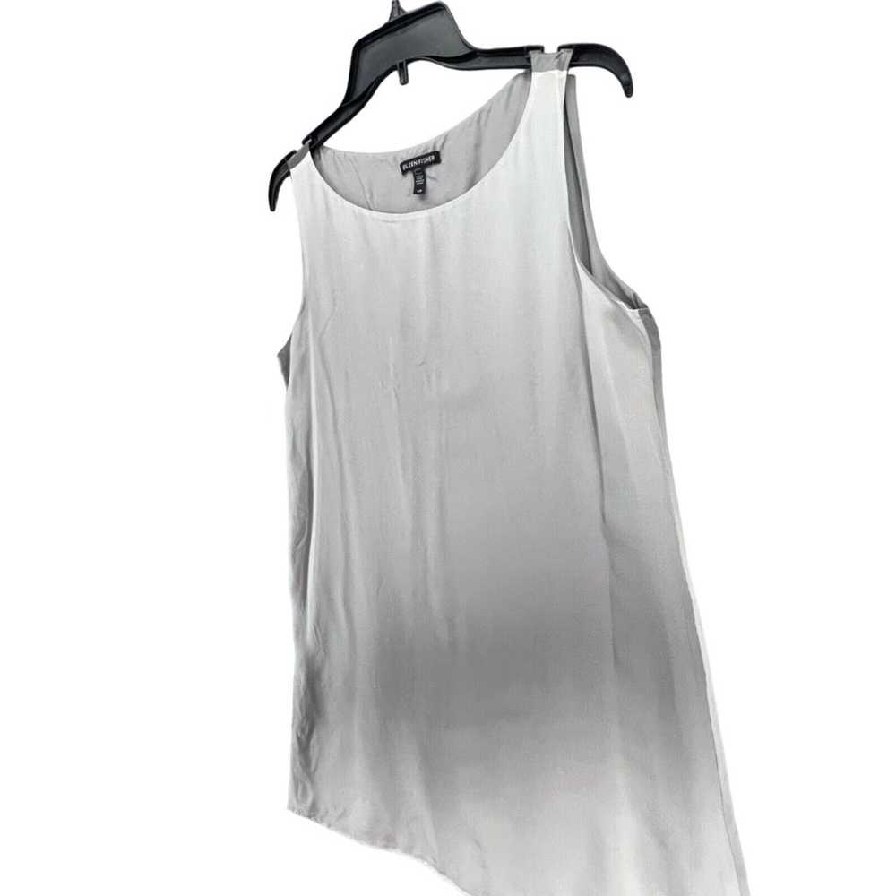 Eileen Fisher Dress Womens S Gray Ombre Silk Geor… - image 3