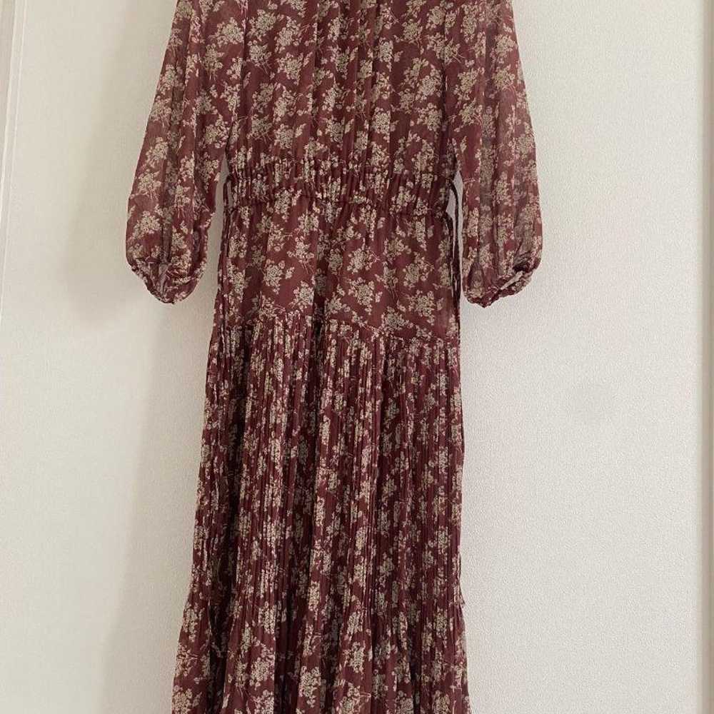 Mystrada Shirring Neck Long Dress 36 Brown系 ar0063 - image 1