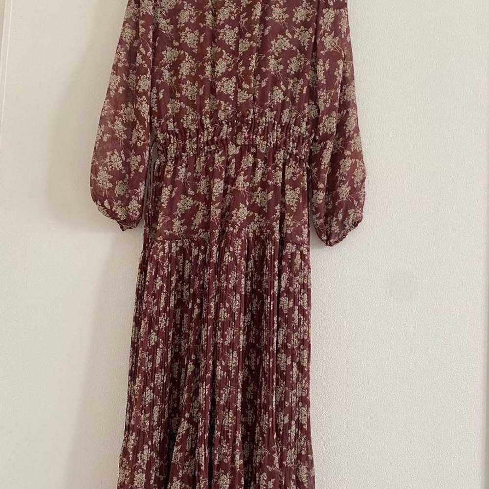 Mystrada Shirring Neck Long Dress 36 Brown系 ar0063 - image 2