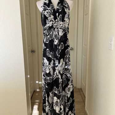 WHBM Floral Halter Maxi Dress