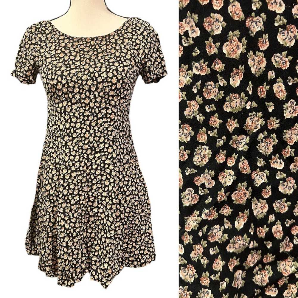 Vintage 90s Laundry by Shelli Segal Grunge Floral… - image 1