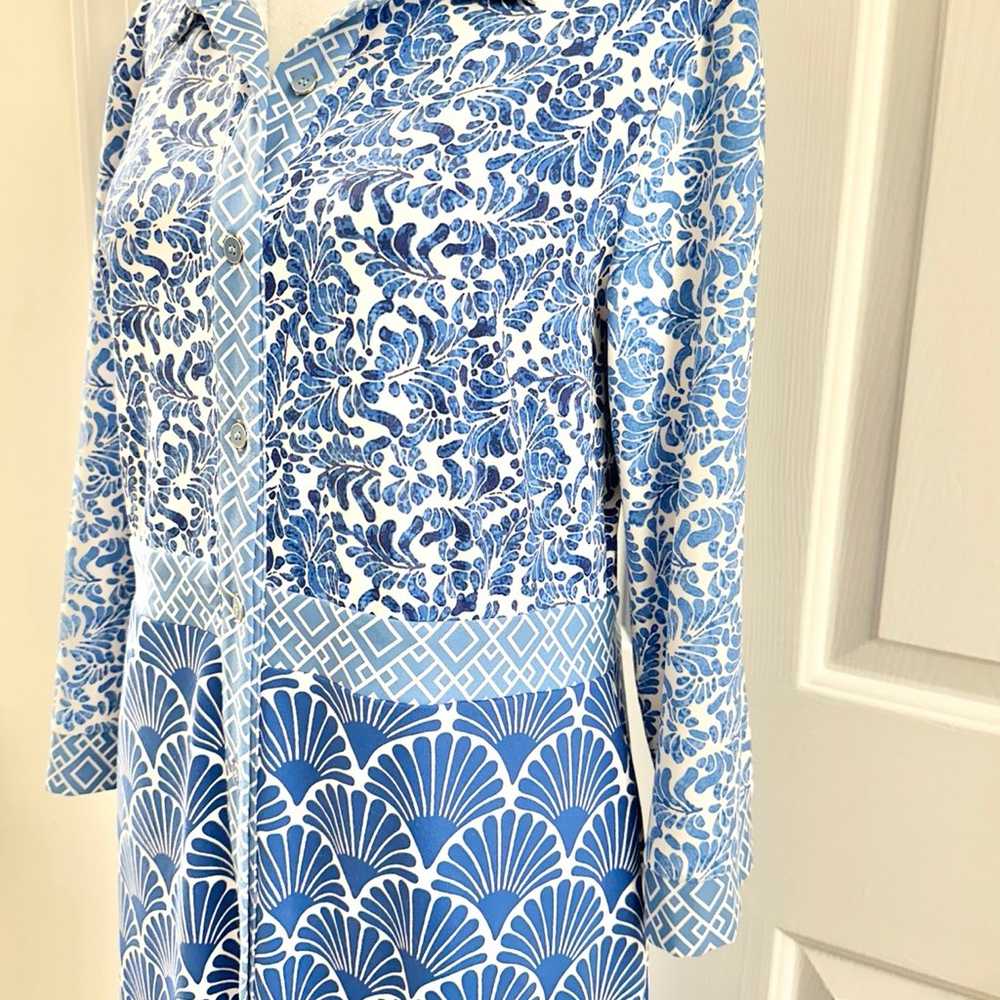 J.McLaughlin Kaitlyn Dress Size L Blue - image 2