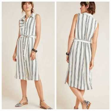 Anthro Maeve Esther Striped Shirt Dress