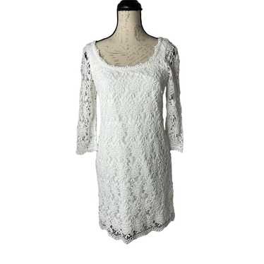 White House Black Market 4 Lace Sheath Dress White