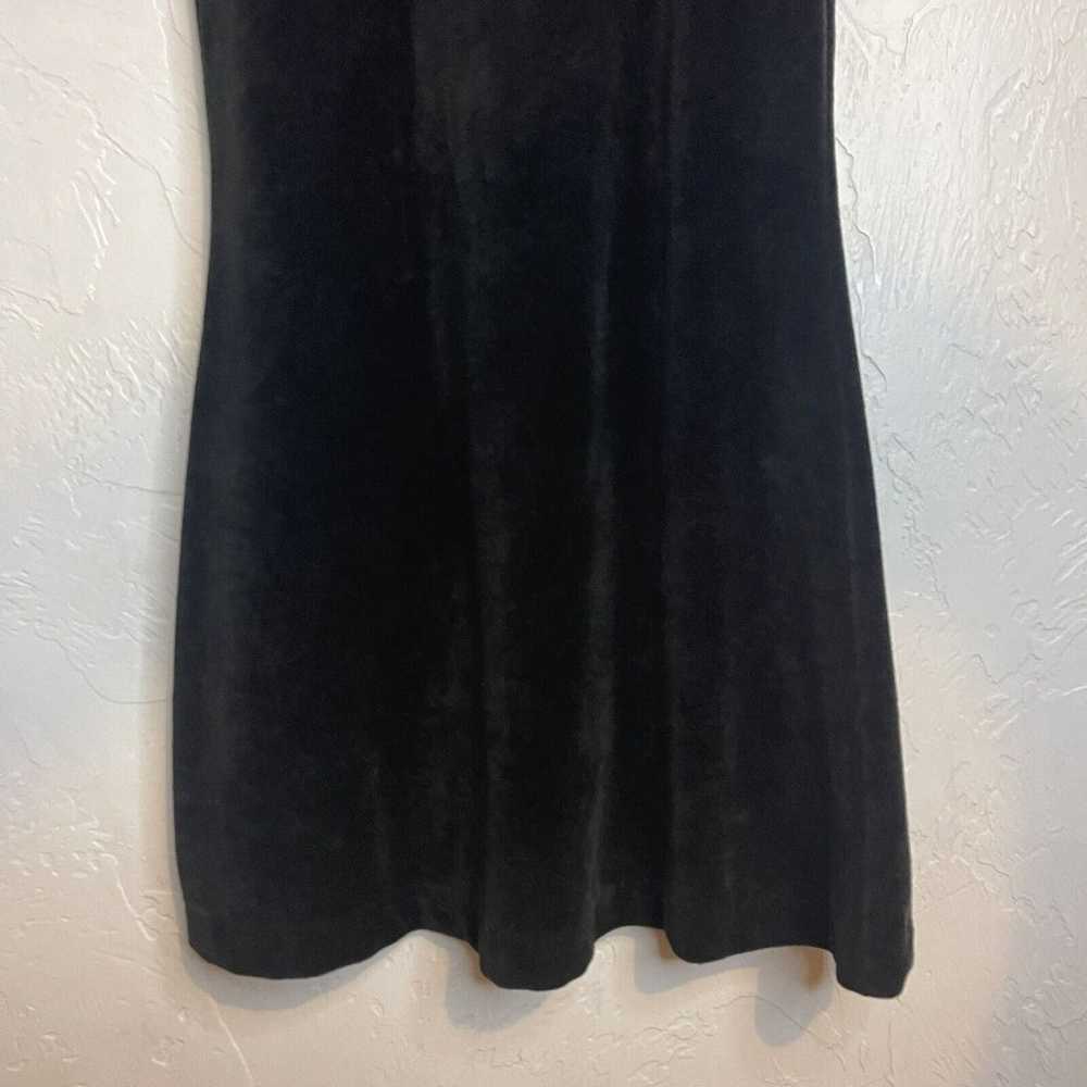 Vtg Guess Womens Black Velvet Shirt Babydoll Mini… - image 3