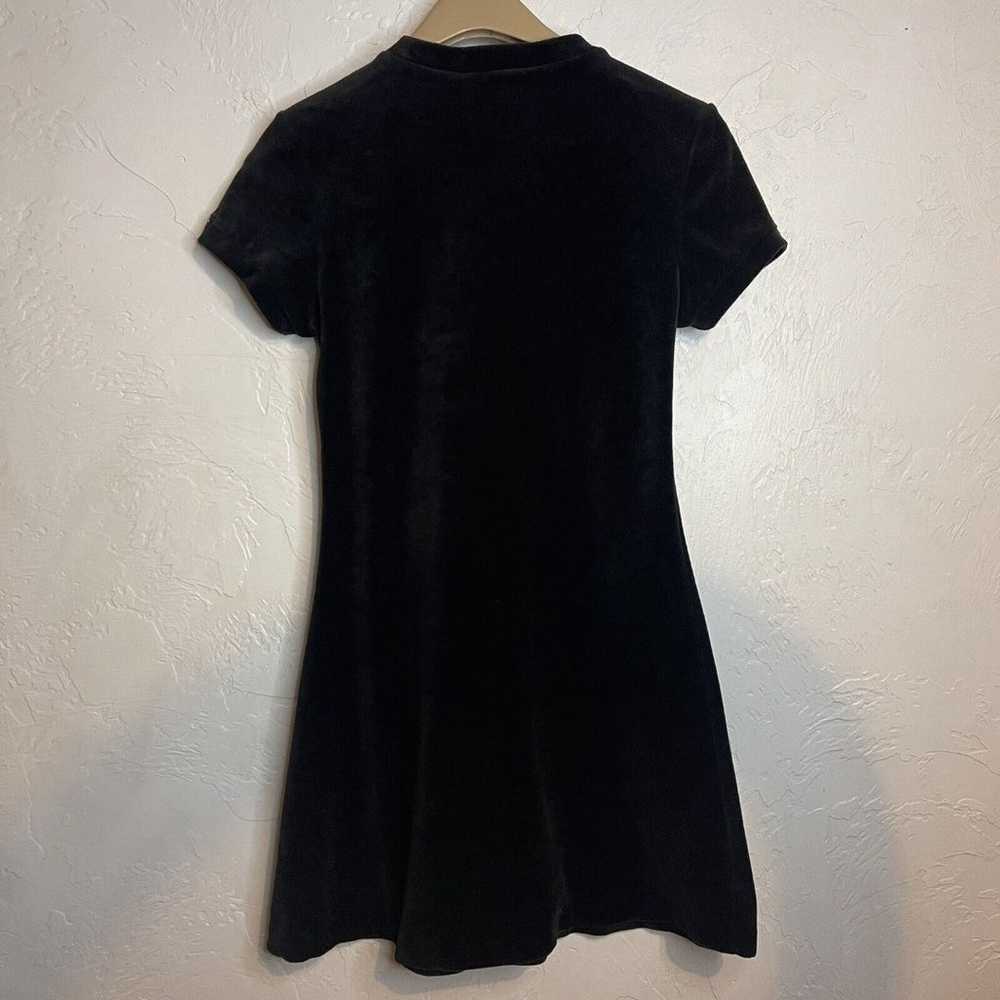 Vtg Guess Womens Black Velvet Shirt Babydoll Mini… - image 7