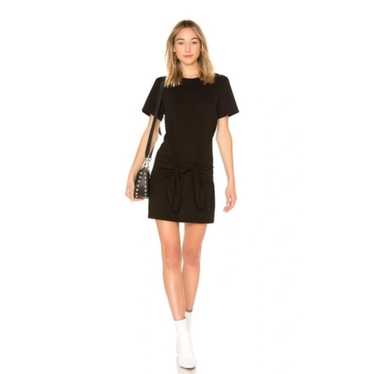 Frame Tie Waist T-shirt Dress In Black