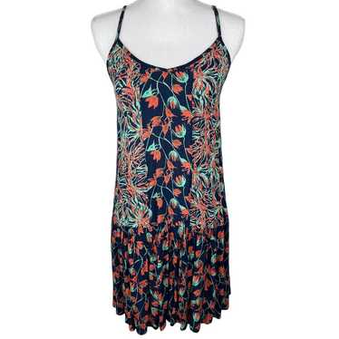 Raga Strap Blue Red Floral Summer Dress - image 1