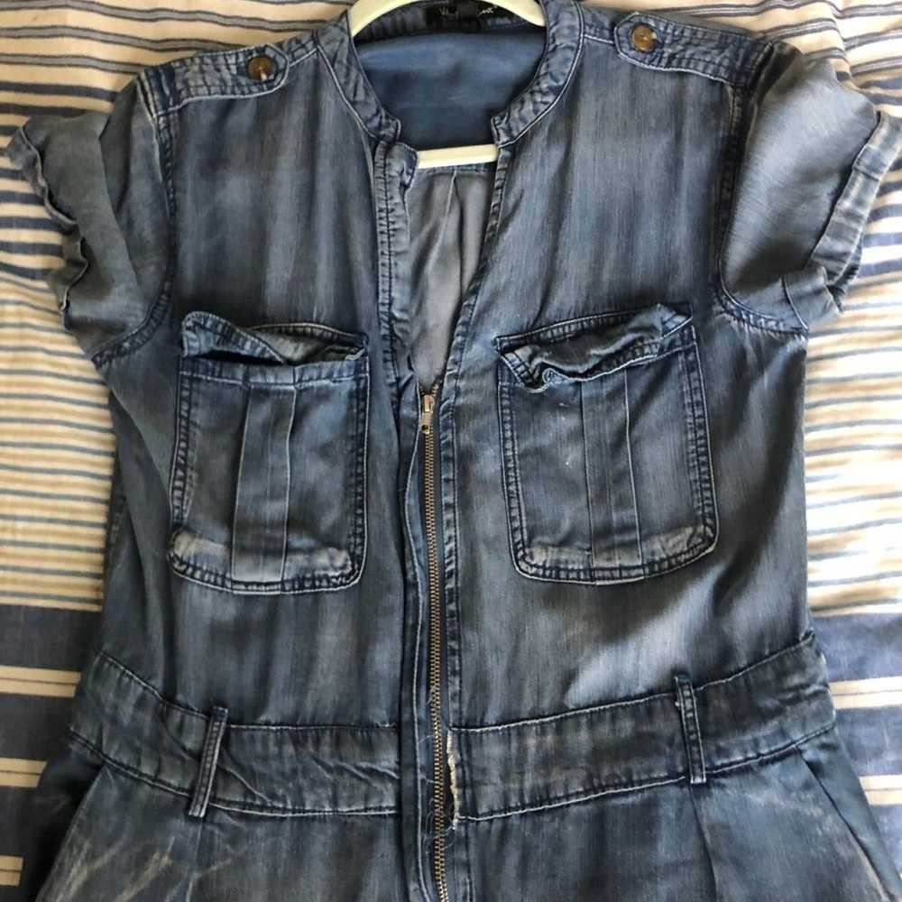 Velvet Heart Denim Jumpsuit: Size Medium - image 2