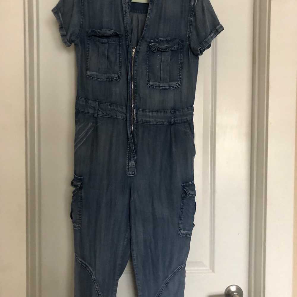 Velvet Heart Denim Jumpsuit: Size Medium - image 3