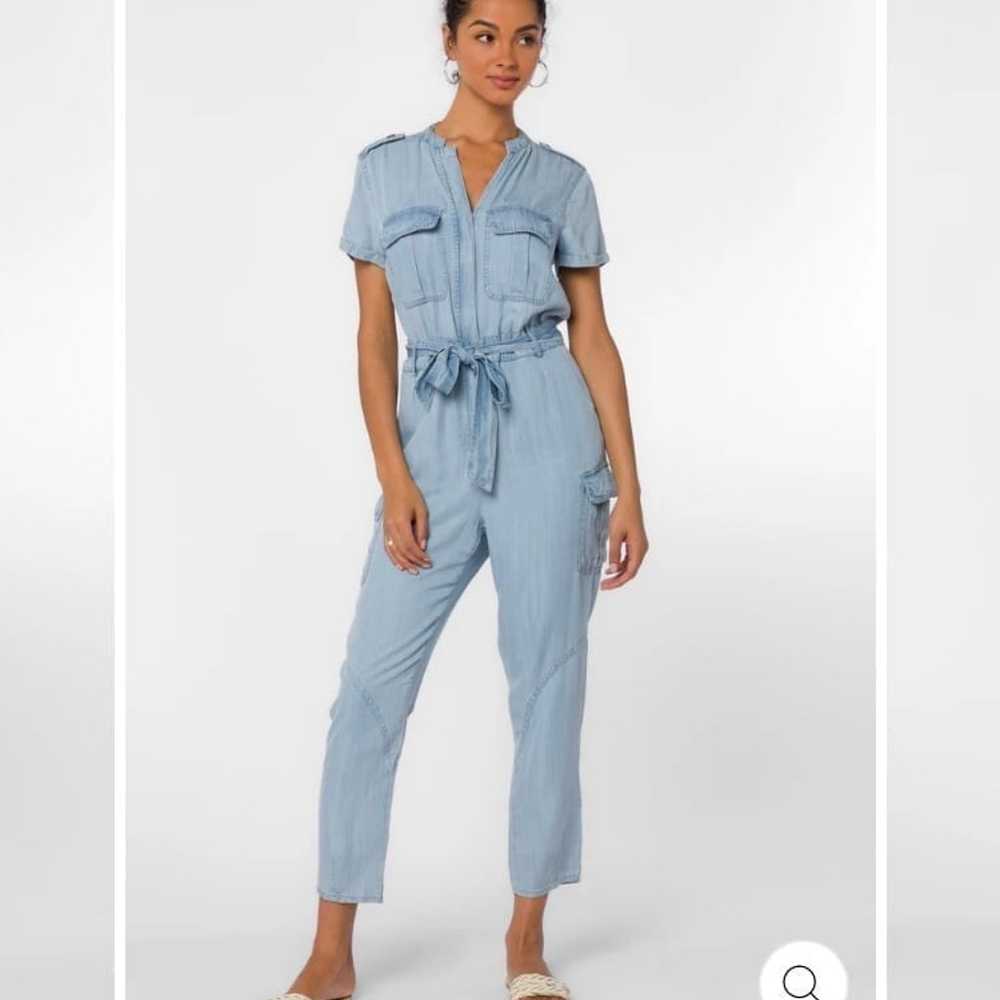 Velvet Heart Denim Jumpsuit: Size Medium - image 9