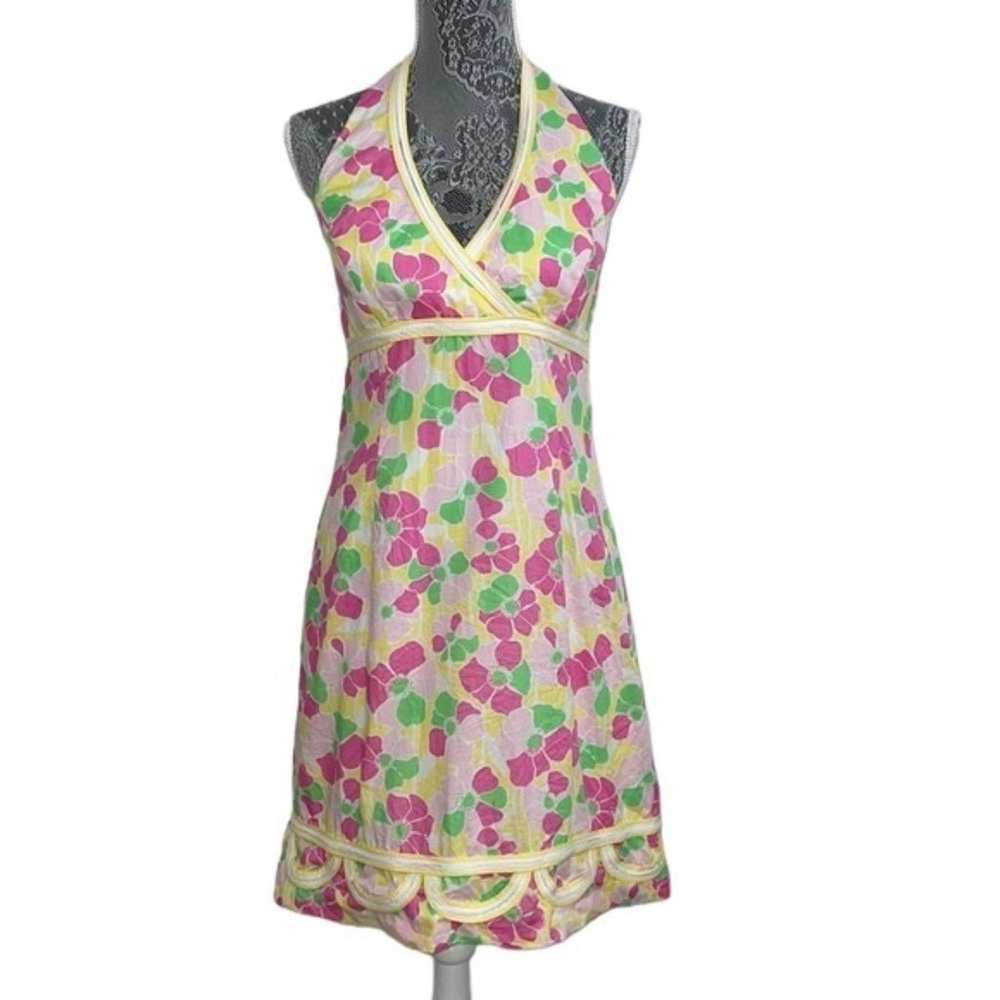 Lilly Pulitzer Size 8 halter neck sleeveless flor… - image 1