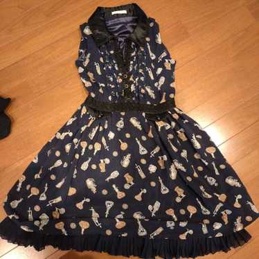 axes femme Navy Printed Sleeveless Dress - image 1