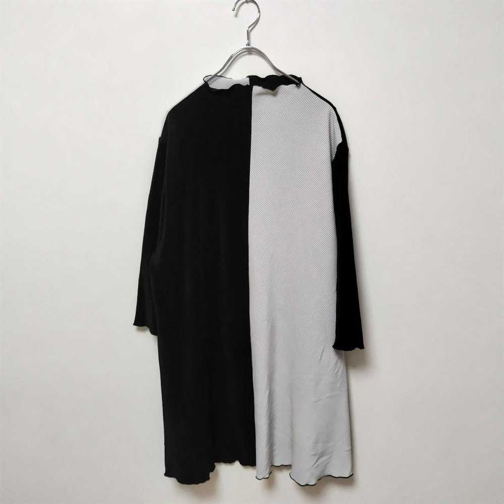 ❀One-piece❀ Rib Design Bicolor High Neck Stretch … - image 5