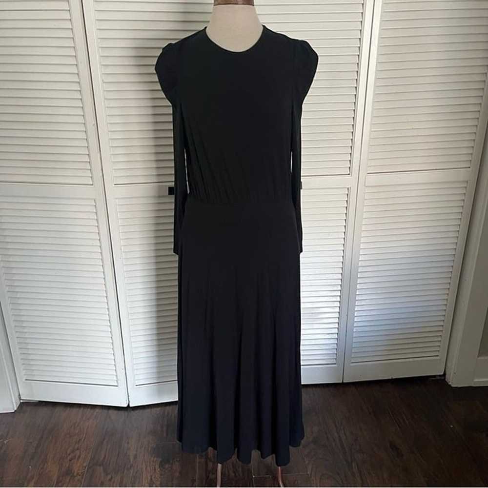 Boden long sleeve black maxi dress high neck mode… - image 2