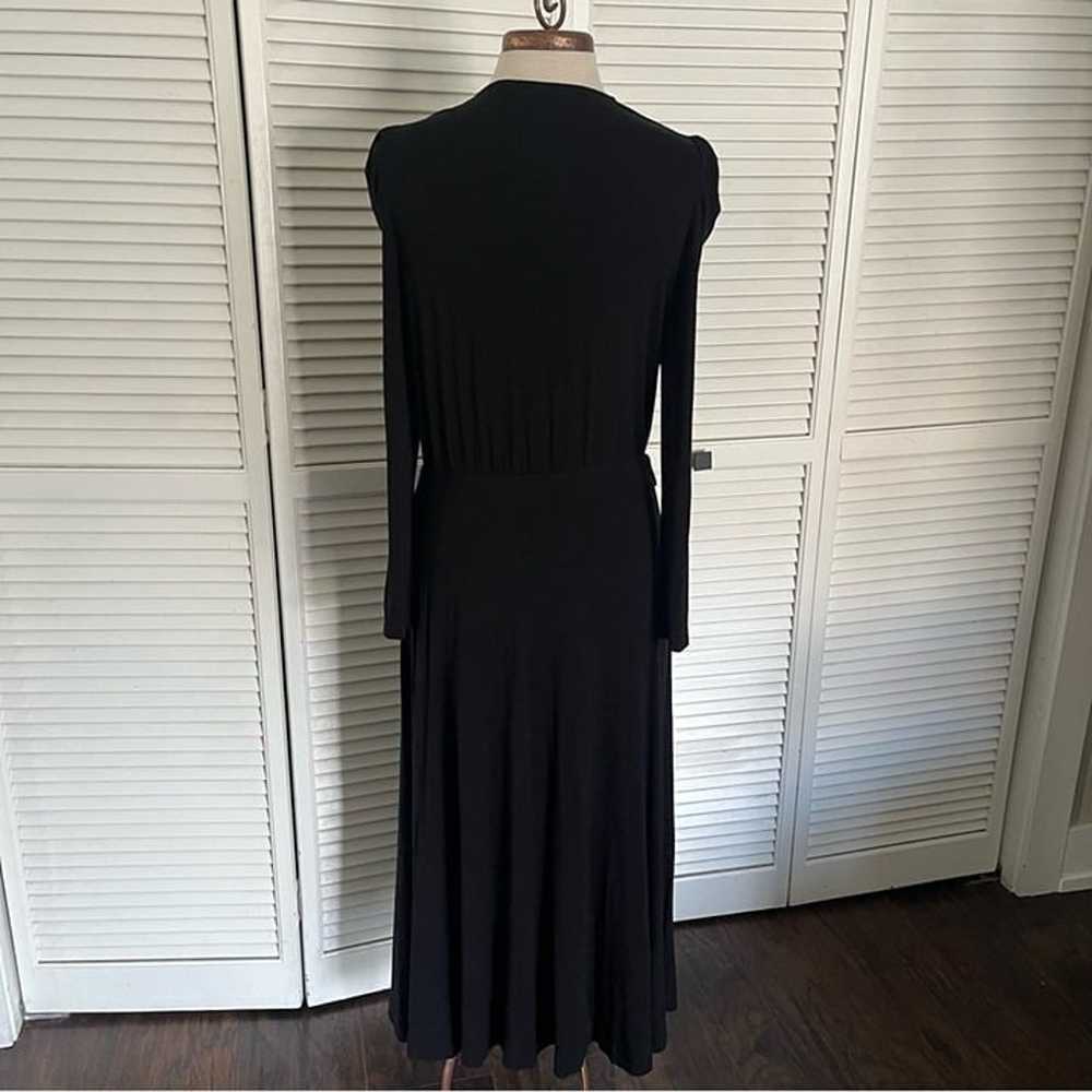 Boden long sleeve black maxi dress high neck mode… - image 5