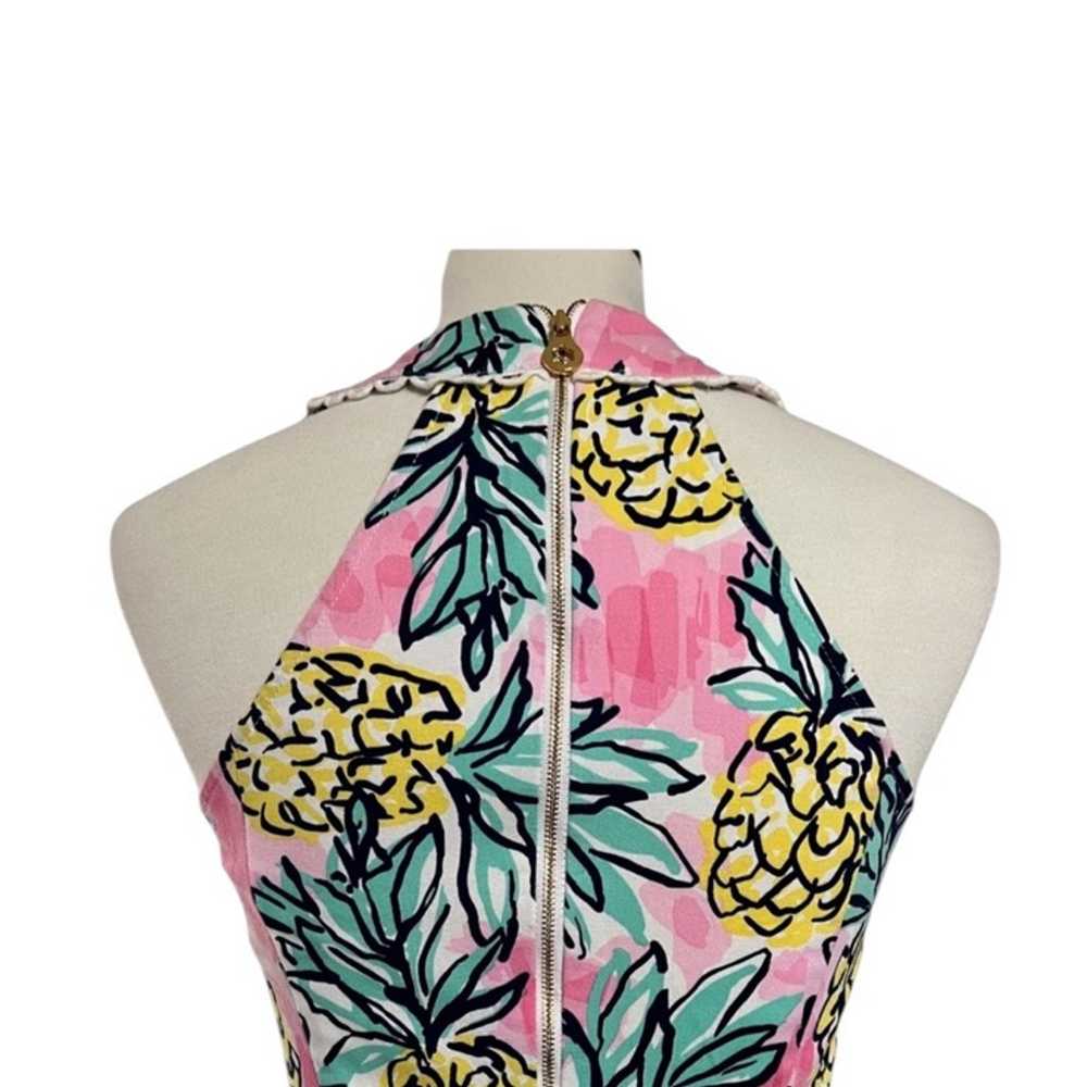 Draper James Pink Pineapple Halter Fit & Flare Dr… - image 4