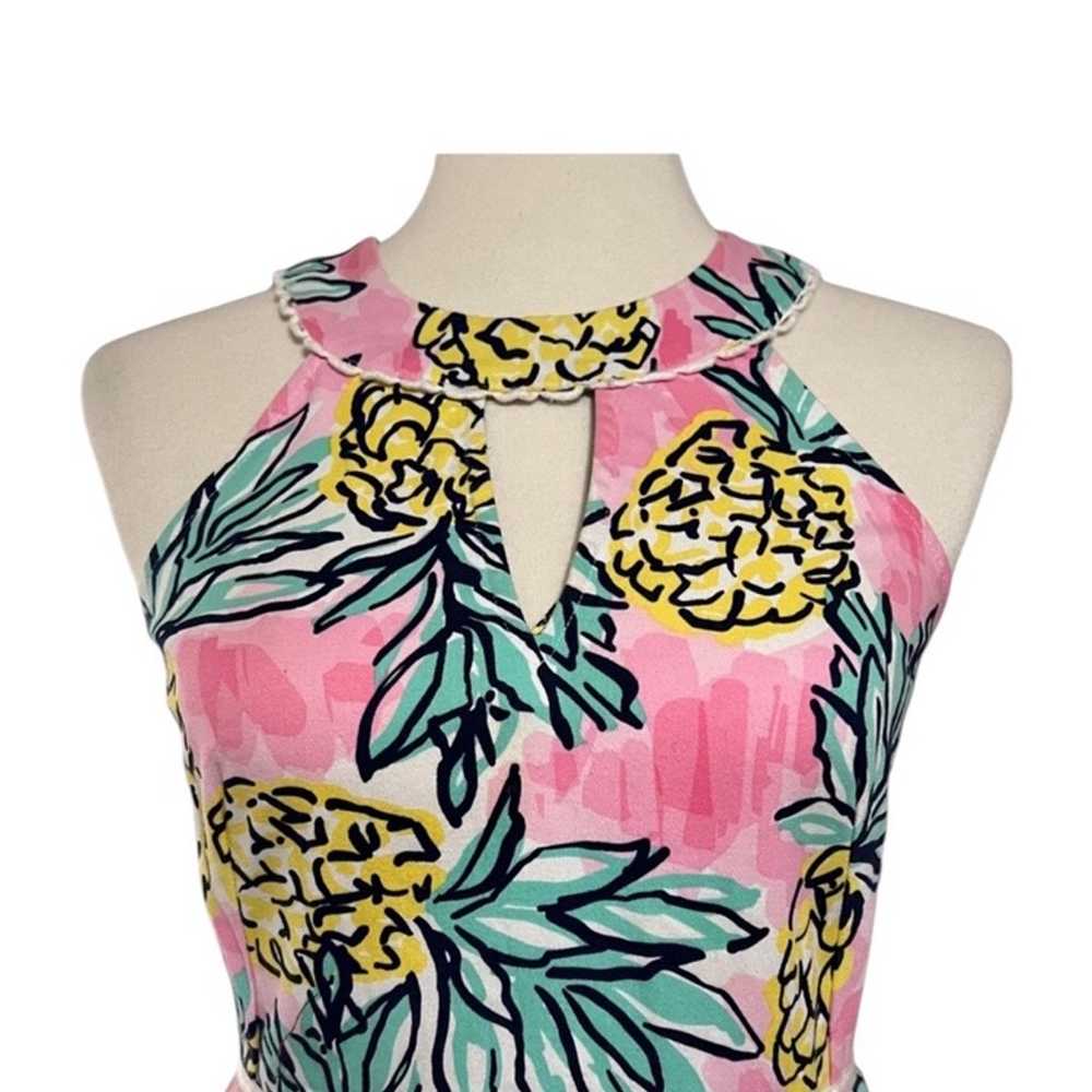 Draper James Pink Pineapple Halter Fit & Flare Dr… - image 5