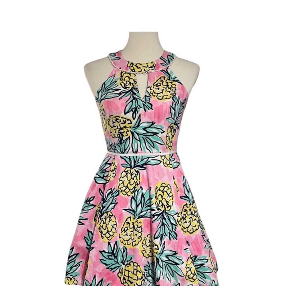 Draper James Pink Pineapple Halter Fit & Flare Dr… - image 7