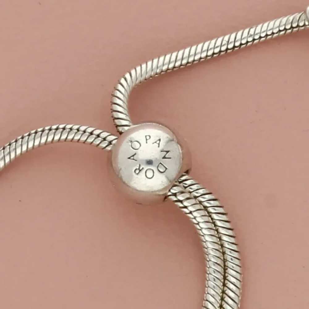 Pandora Sterling Silver Moments Snake Chain Slide… - image 3